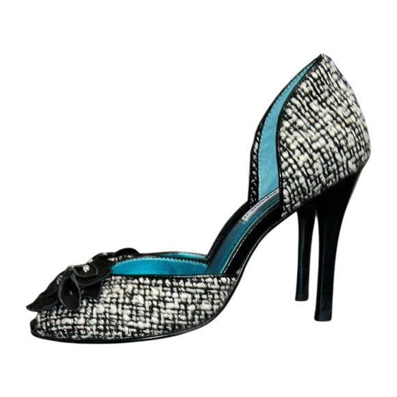 Steve Madden Tweed Peep Toe Heels – Size 6.5 - Picture 7 of 9